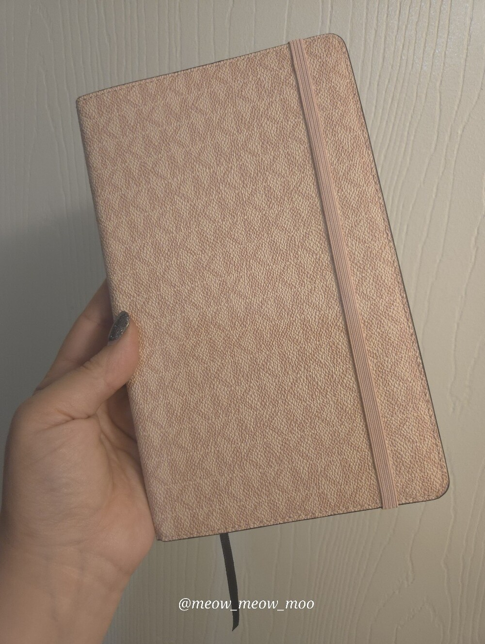 Michael Kors Powder Blush MK Signature Medium Notebook Journal Planner New